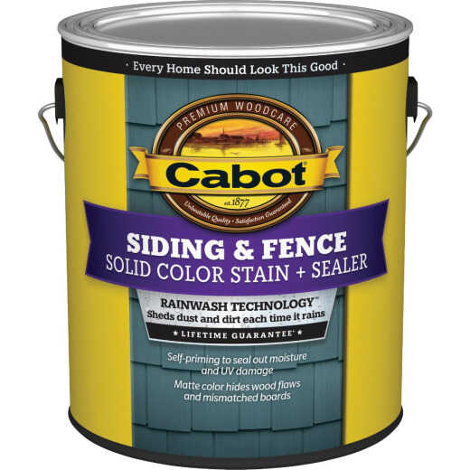Cabot Solid Color Acrylic Siding Exterior Stain, Medium Base, 1 Gal.